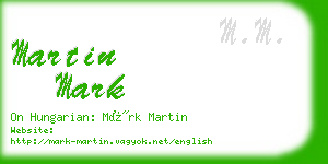 martin mark business card